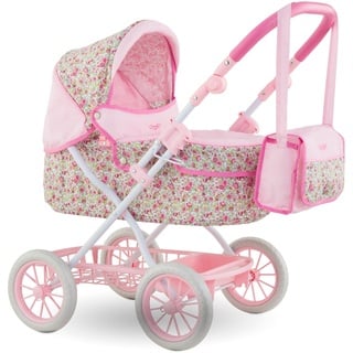 Corolle - Kinderwagen, Zubehör, für Puppen 36, 42 und 52 cm, ab 3 Jahren, Blumenmuster, 9000141340