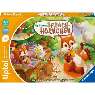 Ravensburger 00203 tiptoi Spiel - Die flinken Sprach-Hörnchen - Lernspiel ab 3 Jahren, für 1-4 Spieler, Spiel ab 3