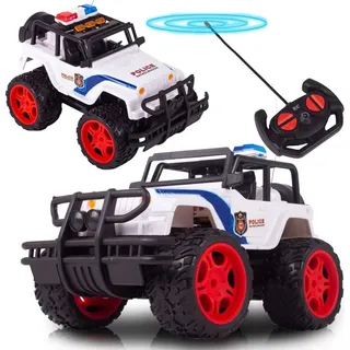 MalPlay RC Ferngesteuretes Polizei Auto 1:14, Geländewagen 2.7GHz, Monster Truck mit große Räder und Hinterradantrieb Spielzeug für Kinder ab 5...