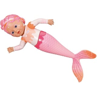 BABY born Zapf Creation 835326 My First Mermaid 37cm -Meerjungfrau Badepuppe, bewegliche Arme und Beine, schwimmt durchs Wasser, wasserdicht und ohne Batterien verwendbar, Black