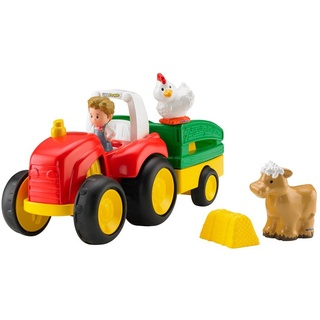 Fisher-Price BJT40 - Little People Traktor, inklusive 1 Bauernfigur und 2 Tierfiguren
