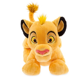 Disney Store Stofftier Simba, König der Löwen, 41 cm / 16", aus weichem Plüschmaterial mit Stickereien und flauschigem Schwanz, für alle Altersstufen geeignet