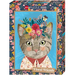 Heye Floral Friends "Pretty Feline" Puzzle - 1000 Teile