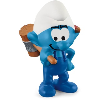 schleich 20832 Handwerker Schlumpf, für Kinder ab 3+ Jahren, The Smurfs - Pre School Smurfs Figurines