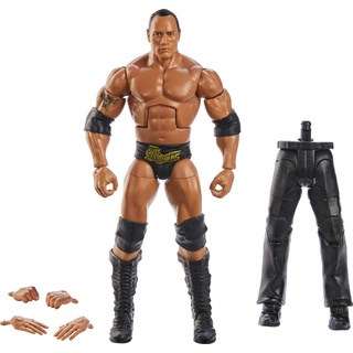 WWE HKP13 - Elite WrestleMania The Rock Actionfigur, bewegliches WWE Sammlerstück mit Zubehör, Spielzeug Geschenk für Kinder und Fans ab 8 Jahren