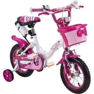 Actionbikes Kinderfahrrad Daisy 12 Zoll, pink, Stützräder, Korb, V-Brake-Bremsen, Antirutschgriffe (Classic)