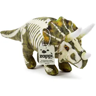 Zappi Co Kinder's Weiches Kuscheliges Plüschtier - Perfekte weiche Spielgefährten für Kinder im bedruckten Stil (38cm Länge) (Triceratops Dinosaurier)