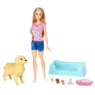 Mattel® Anziehpuppe Mattel Barbie FDD43 Hundemama, Welpen und Puppe