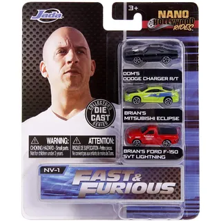 Jada Toys 3 Kleine Autos Nano Cars Fast & Furious Fast and Furious - JAN31123