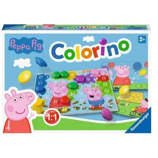 Ravensburger Spiel - Peppa Pig Colorino, Kinderspiel zum Farbenlernen, Mosaik Steckspiel, ab 2 Jahre
