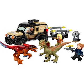 LEGO® Spielbausteine LEGO 76951 Jurassic World Pyroraptor& Dilophosaurus Transport, (Set, 254 St., Tiere) bunt
