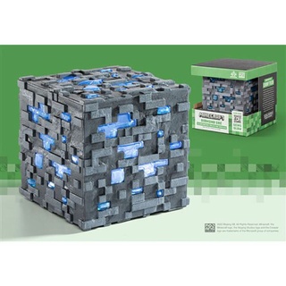 The Noble Collection LED Nachttischlampe Minecraft Replik Leuchtender Diamant-Erzwürfel 10 cm Blau