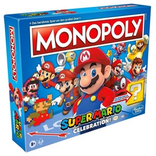 Hasbro Spiel, Brettspiel Monopoly Super Mario Celebration, mit original Sounds blau