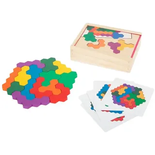 small foot Lernspiel Holzpuzzle Hexagon 11729