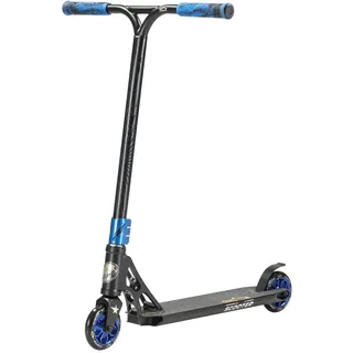 STAR SCOOTER Freestyle Aluminium Jump Stunt Scooter ab 7 - 8 Jahre, 110mm Professional Trick Roller, Schwarz Blau