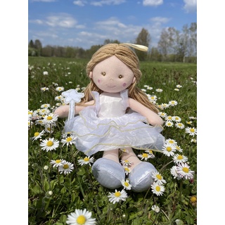 Sweety Toys, Engel, Puppe 13326 Stoffpuppe Ballerina Fee Plüschtier Prinzessin 40 cm Weiss