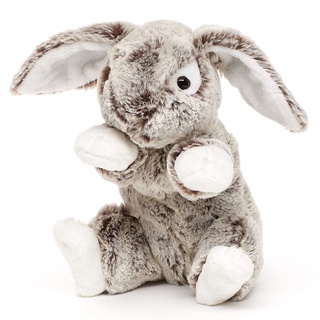 Uni-Toys - Hase mit Schlappohren, groß - Dunkelbraun-meliert - superweich - 22 cm (Höhe) - Plüsch-Kaninchen - Plüschtier, Kuscheltier