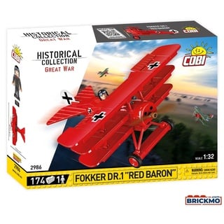 Cobi 2986 Fokker Dr.1 Roter Baron Flugzeug 2986