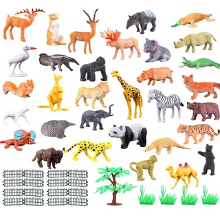 JZK 53 x Mini Dschungel Tiere Wildtiere Spielzeug Für Kinder Mitgebsel Geburtstag Geschenk Gastgeschenk Party Favors