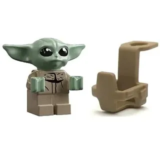Lego Star Wars: The Child - Grogu - Baby Yoda Minifigure with Carrier/Backpack - Very Small (Less Than 1 inch Tall)