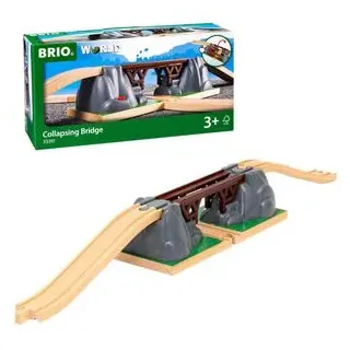 BRIO Spielzeugeisenbahn-Zubehör World 33391, Einsturzbrücke, Holz/Kunststoff, 3-teilig