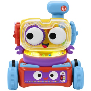 Fisher-Price 4-in-1 Lernroboter Linus für Babys und Kleinkinder, Spielzeug ab 6 Monaten - deutschsprachig, HCK39