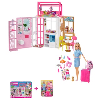 Barbie-Haus mit 4 Spielbereichen, HCD47 Puppe Dream House Adventures, FWV25