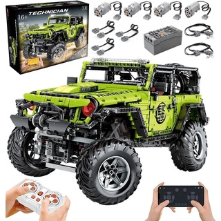 Technik 4x4 Offroader Auto, 1:8 Groß Auto Modellbausatz, 2343 Teile Klemmbausteine Off-Road Auto Bausteine MOC Set, Kompatibel mit Jeep Wrangler Technik