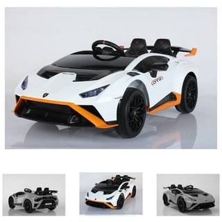 ES-Toys Elektro-Kinderauto Kinderauto Lamborghini Huracan, Belastbarkeit 40 kg, STO EVA-Reifen Bluetooth MP3 USB weiß