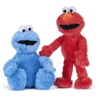 Whitehouse Leisure Krümelmonster & Elmo 2 Pack Sesamstraße Super Soft Gift Quality Cuddly Plush Toys 42cm