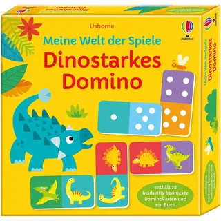 Meine Welt der Spiele: Dinostarkes Domino: Set aus 28 doppelseitigen Dominokarten sowie Anleitung mit altersgerechten Dino-Infos - ab 3 Jahren