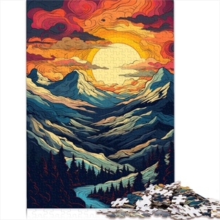 Erwachsenenpuzzle „Pop Art Mountains“, 1000 Teile, Weihnachtspuzzle, Papppuzzle für Kinder ab 12 Jahren, Erwachsene und Kinder, Größe (26 x 38 cm)