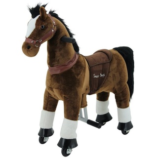 Sweety-Toys Reittier Sweety Toys 7271 Reittier Pferd CHOCOLATE auf Rollen für 3 bis 6 Jahre- RIDING ANIMAL braun