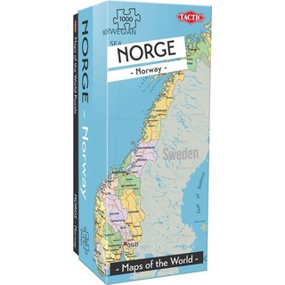 Tactic Puzzle 1000 Weltkarten: Norwegen (1000 Teile)