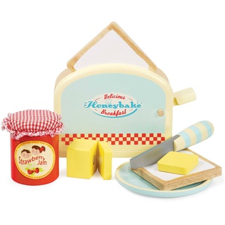 Le Toy Van – Honeybake Küchen-Rollenspiel Frühstücks-Toaster aus Holz | Rollenspiel für Kinder Küchenzubehör, Toaster-Set, Geeignet für Kinder ab 3 Jahren, TV287