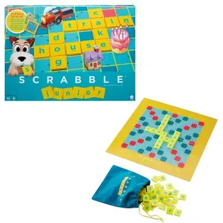 Mattel Games Scrabble Junior, Kinderspiel, Lernspiel, Brettspiel, Familienspiel