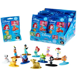 Jada Toys Disney Figur (1x Mystery Figur in Blind Pack) - 1 Überraschungs-Sammelfigur aus 12 Disney Figuren, Nano Metallfigur (4cm) für Kinder & Fans ab 3 Jahre, Serie 2, Schwarz