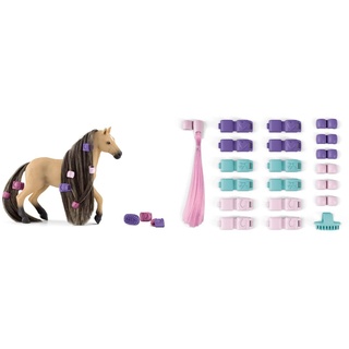 SCHLEICH 42580 Beauty Horse Andalusier Stute, für Kinder ab 4+ Jahren & schleich 42589 Haar Accessoires, für Kinder ab 4+ Jahren, Horse Club Sofia's Beauties - Zubehör