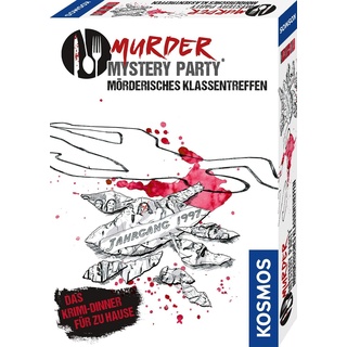 KOSMOS 695170 Murder Mystery Party - Mörderisches Klassentreffen, Das Krimi-Dinner für zu Hause, Komplett-Set für 8 Personen ab 16 Jahren, Partyspiel, unterhaltsames Gesellschaftsspiel