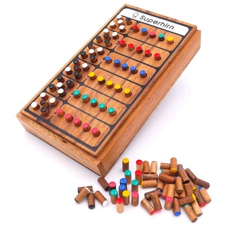 ROMBOL Denkspiele Spiel, Steckspiel Superhirn - Color Finder - 6 Farben, mehr Spielspaß, 2 Personen, Holzspiel