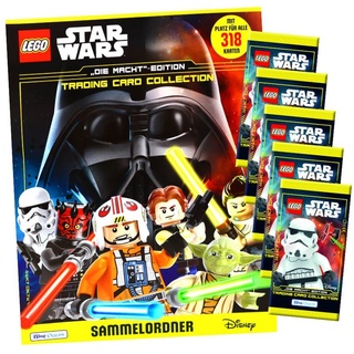 Blue Ocean Sammelkarte Lego Star Wars Karten Trading Cards Serie 4 - Die Macht Sammelkarten, Lego Star Wars Serie 4 - 1 Mappe + 5 Booster Karten