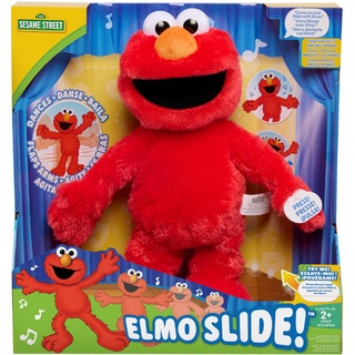 Sesamstraße Elmo Rutsche singend und tanzend, 35,6 cm, Plüsch, offiziell lizenziertes Kinderspielzeug für Kinder ab 2 Jahren Just Play, Mehrfarbig