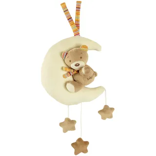 Fehn Spieluhr Teddy im Mond Rainbow 20 cm, beige