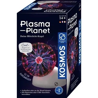 KOSMOS 676896 Plasma Planet, 12 cm Plasmakugel mit Sound-Sensor, Experimentierkasten für Kinder ab 8 Jahre zum Thema Physik