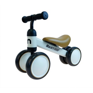 Mach1 Laufrad Mini Kinder Lauflernrad Kinderlaufrad Rutscher Rutscherauto - 4 Räder 150x40mm Zoll weiß
