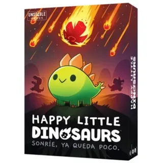 TeeTurtle Happy Little Dinosaurs, Kartenspiel für Erwachsene und Kinder, verhindert Katastrophen und überlebt die Apokalypse! Ab 8 Jahren, für 2 bis 4 Spieler, 30-60 Minuten pro Spiel, Spanisch