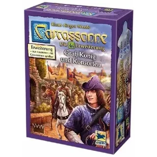 Asmodee HIGD0106 - Carcassonne, Graf, König und Konsorten , 6. Erweiterung Die 6. Erweiterung