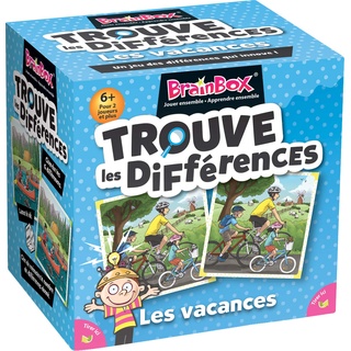BrainBox: Trouve The Differences - Urlaub - Asmodee - Gesellschaftsspiel - Beobachtungs- und Gedächtnisspiel - Kinderspiel