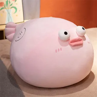 Kugelfisch PlüSch, Siegel PlüSchtier Kuscheltiere, Kuscheliges Pummeliges Kugelfisch Aus PlüSch, Niedliche Cartoon Robbe GefüLlt PlüSch, für Jungen Und MäDchen Geburtstagsgeschenke (50 cm,Rosa)