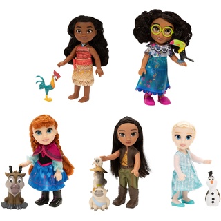 Disney Princess Disney 100 Modern Moments Multi-Princess Petite 5-Pack Gift Set, Includes Elsa, Anna, Mirabel, Raya & Moana